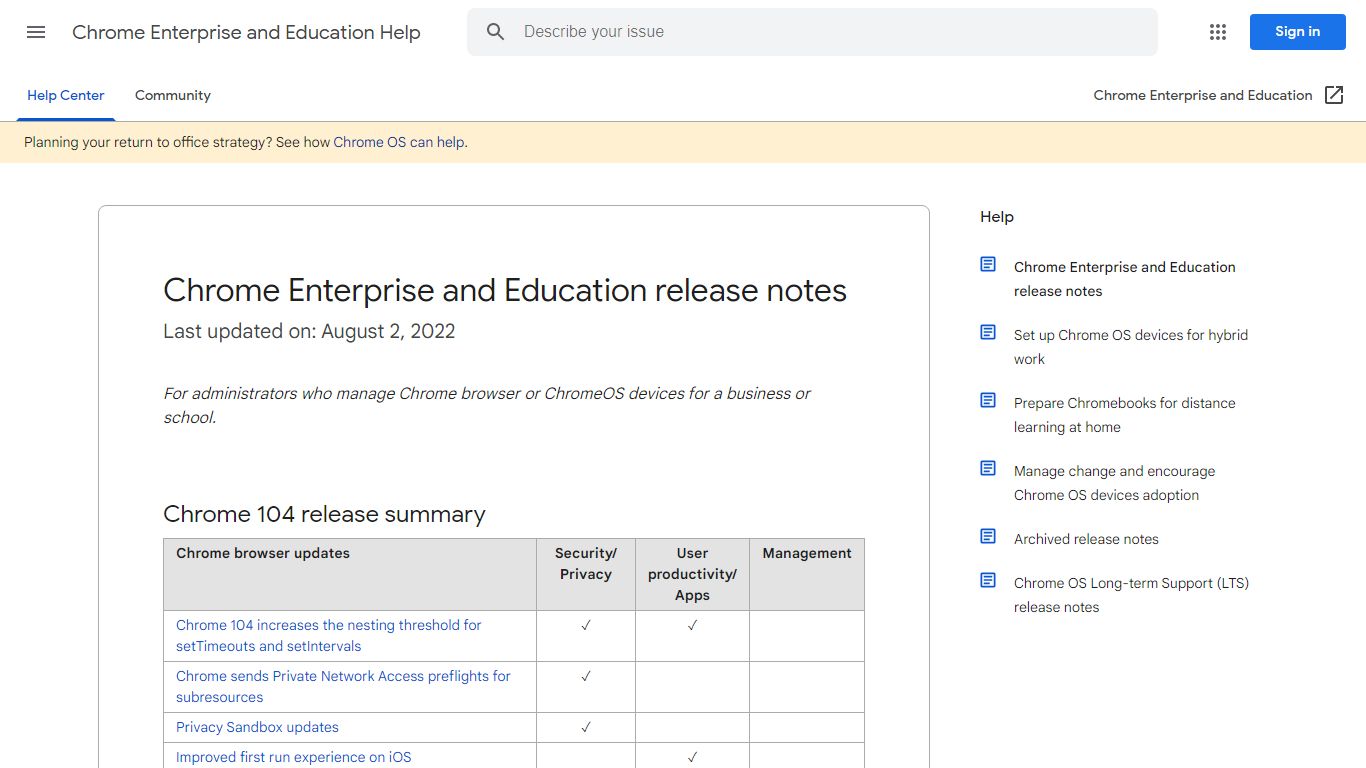 Chrome Enterprise and Education release notes - Google